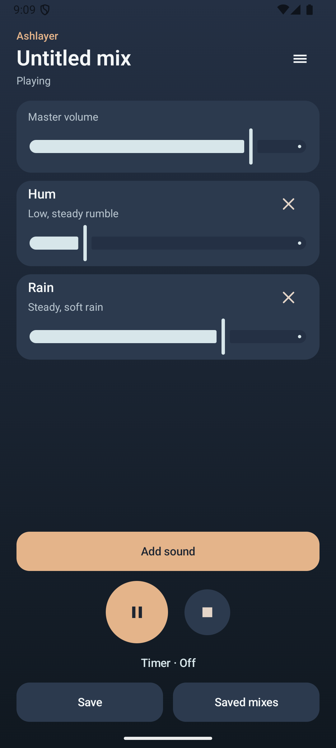 Ashlayer: Ambient Mixer