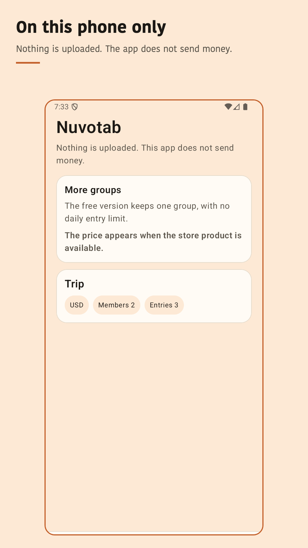 Nuvotab: Split expenses