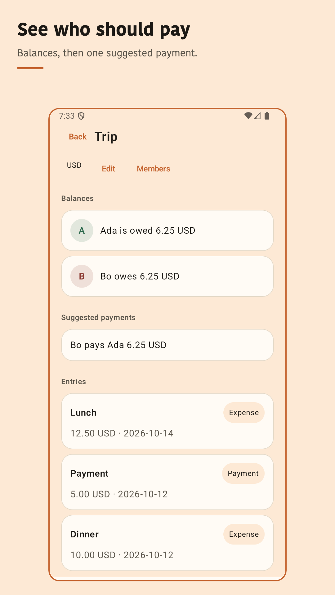 Nuvotab: Split expenses — 2