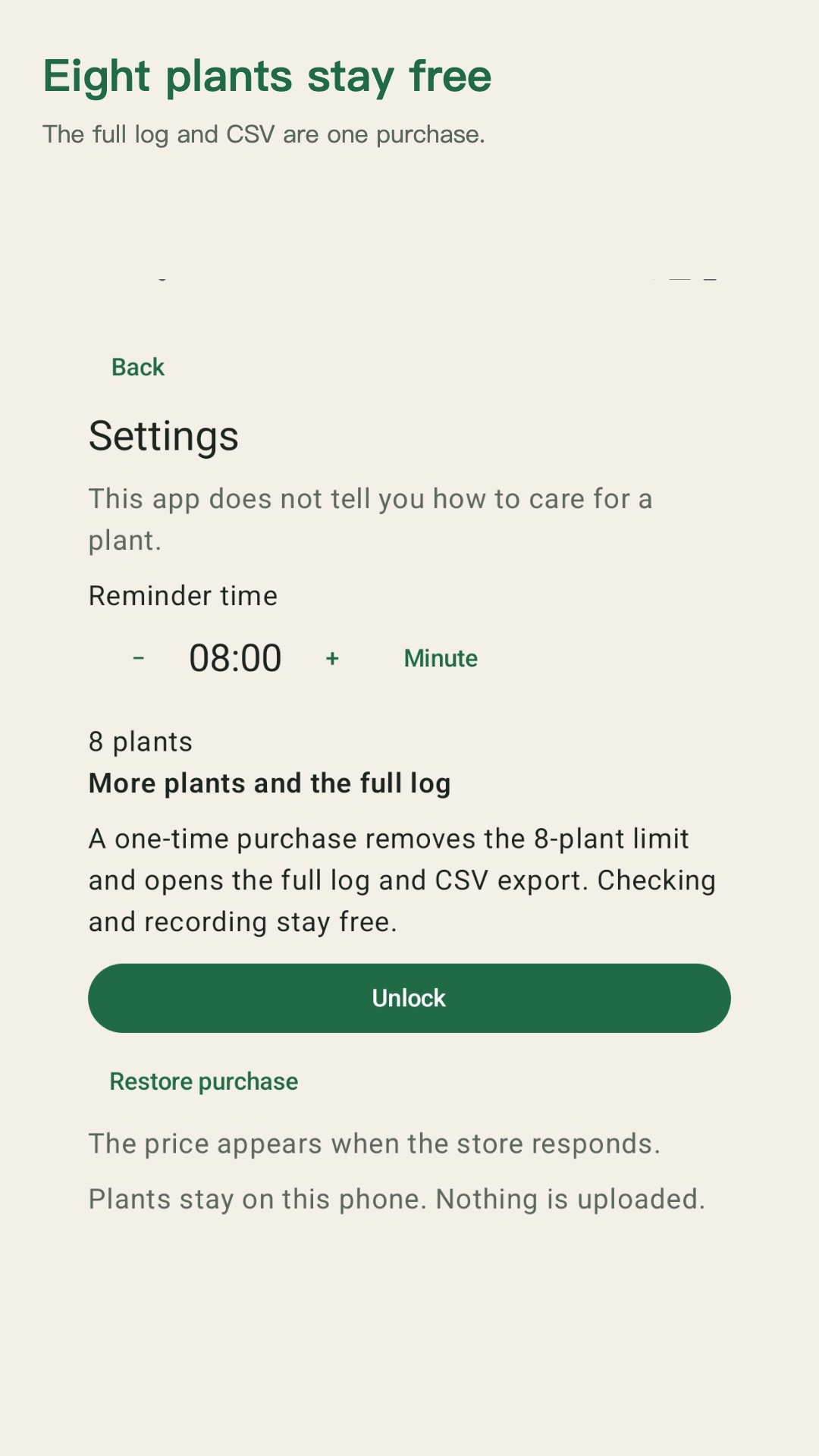 Potdew: Plant Check Log — 4
